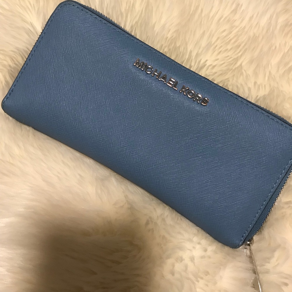 Michael Kors light blue wallet